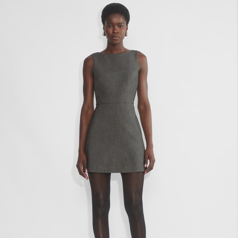 Babaton bond dress in heather charcoal size 8